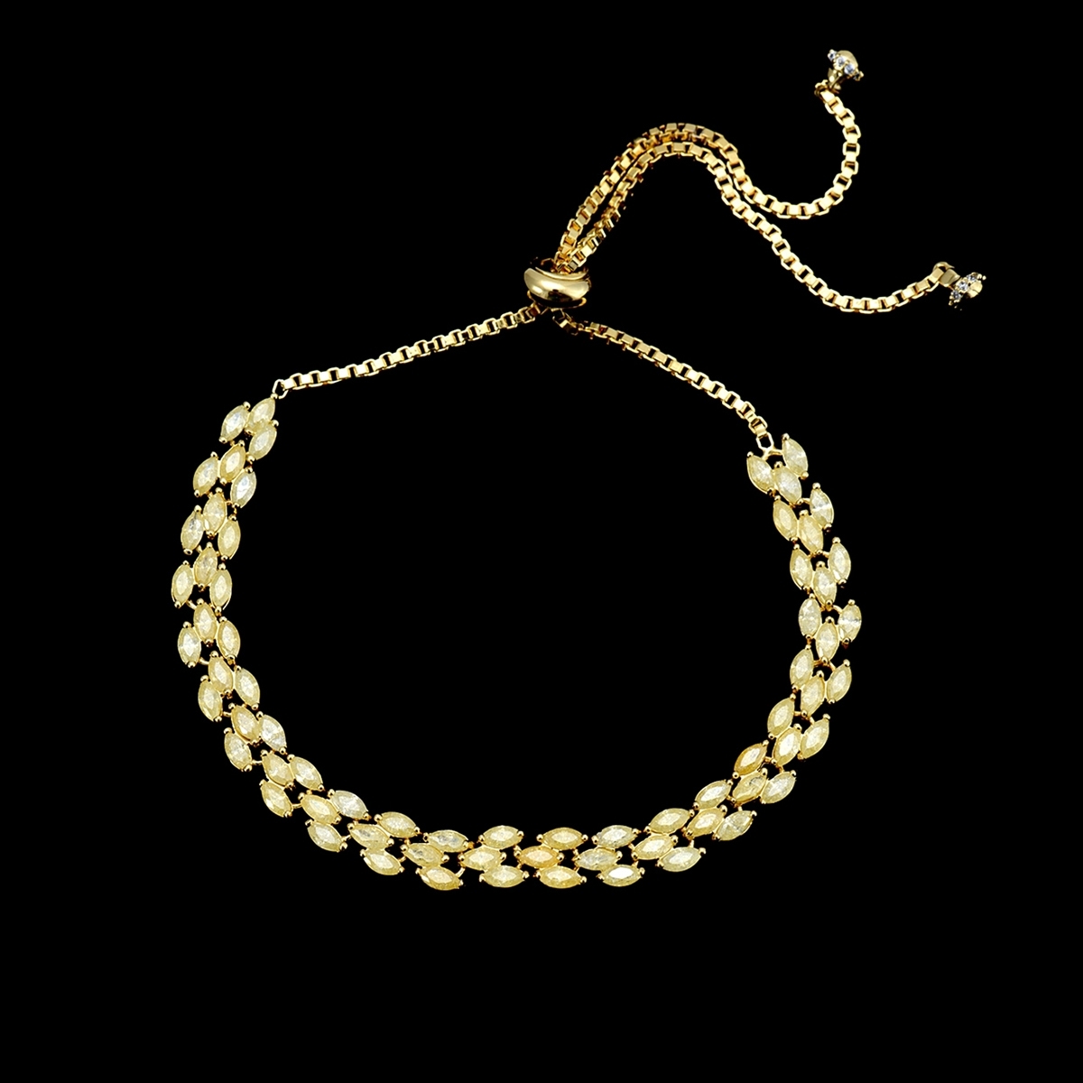 Simple And Elegant Cubic Zirconia Brass Bracelets